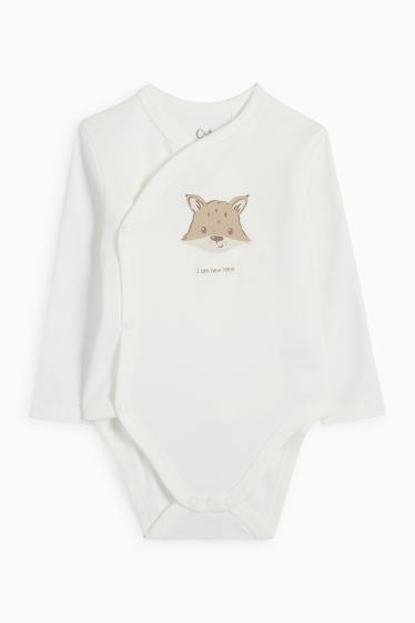 Unisex - Motivo animali del bosco - set neonati - 3 pezzi - beige chiaro