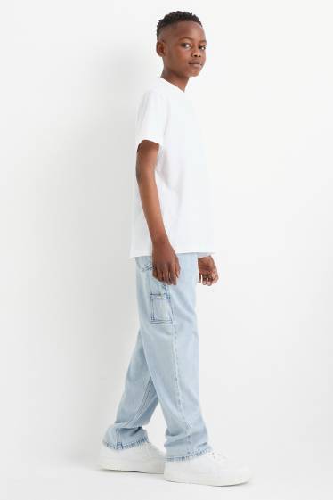 Kinderen: jongens - Loose fit jeans - jeanslichtblauw