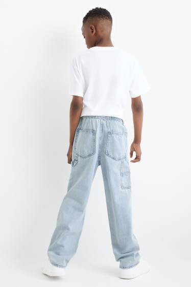 Kinderen: jongens - Loose fit jeans - jeanslichtblauw