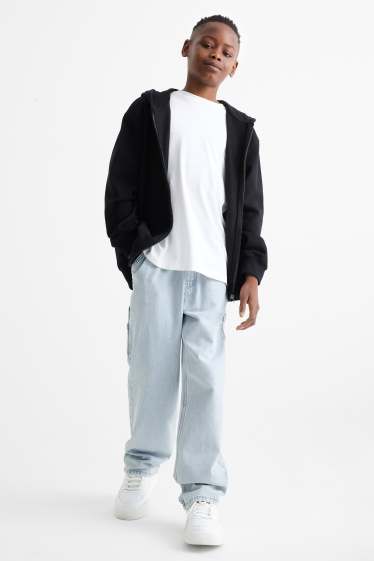 Kinderen: jongens - Loose fit jeans - jeanslichtblauw