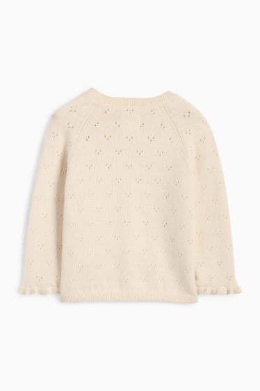 Baby Mädchen - Baby-Strickjacke - cremeweiß