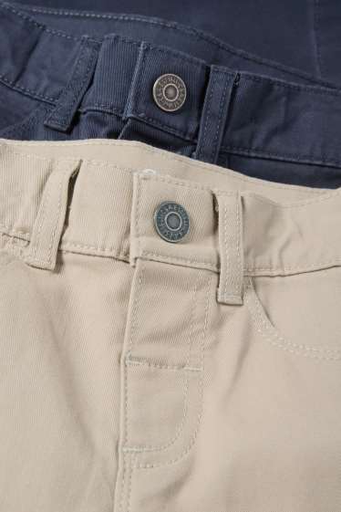 Kinderen: jongens - Set van 2 - pantalon - donkerblauw
