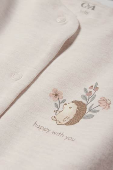 Baby: meisjes - Vos en egel - babypyjama - beige-mix