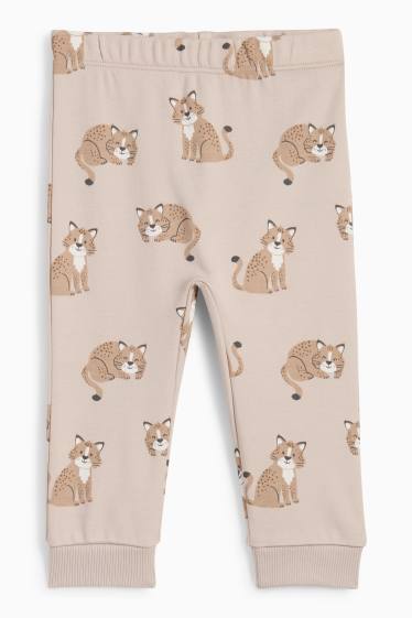 Baby: jongens - Lynx - babypyjama - 2-delig - crème wit