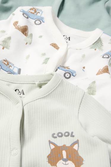 Baby: jongens - Set van 3 - eekhoorn - babypyjama - mintgroen