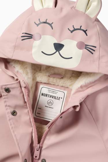 Nena - Conill - jaqueta de pluja amb caputxa - impermeable - rosa