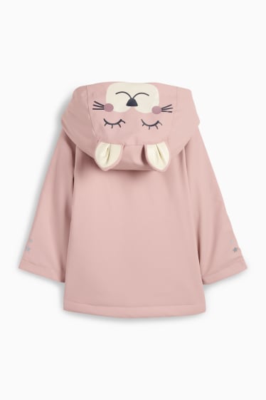 Nena - Conill - jaqueta de pluja amb caputxa - impermeable - rosa