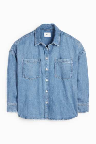 Damen - Jeansbluse - jeansblau
