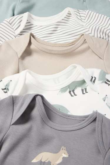 Unisex - Multipack 5er - Fuchs - Baby-Body - beige