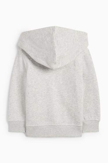 Kinderen: jongens - Sweatvest met capuchon - licht grijs-mix