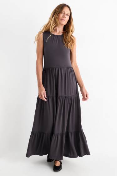 Damen - A-Linien Kleid - dunkelgrau