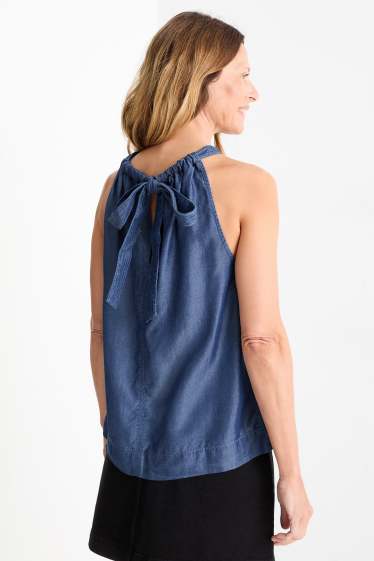 Damen - Top - Jeans-Look - dunkelblau