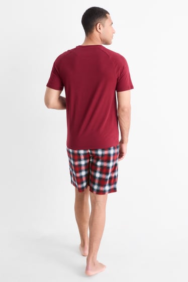 Herren - Shorty-Pyjama - rot