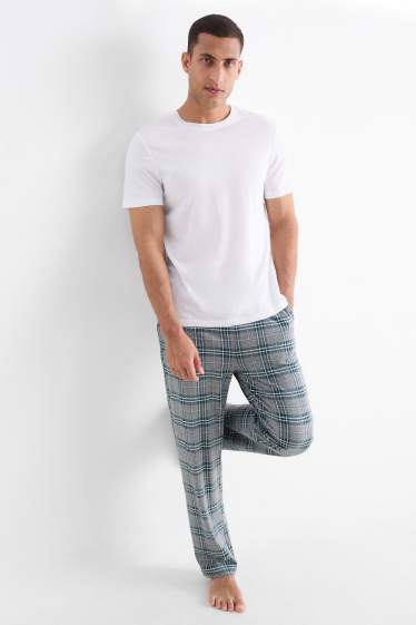 Herren - Multipack 2er - Pyjamahose - grau-melange