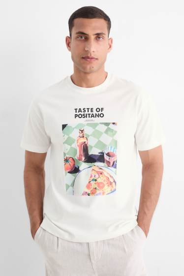 Herren - T-Shirt - Relaxed Fit - weiß