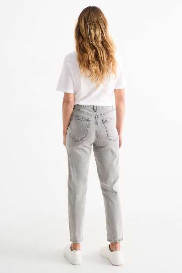 Femmes - Mom jean - high waist - jean gris clair