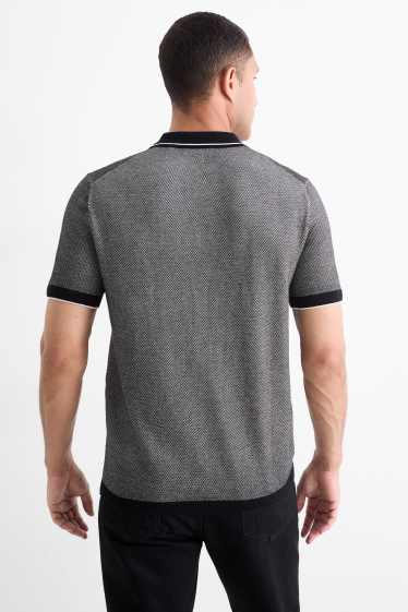 Uomo - Polo in maglia - grigio