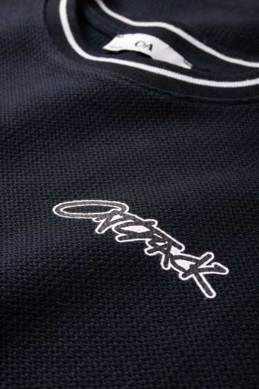 Kinderen: jongens - T-shirt - met structuur - donkerblauw