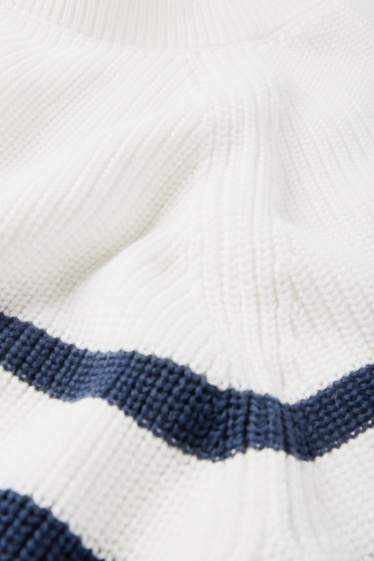 Dames - Trui - wit / blauw