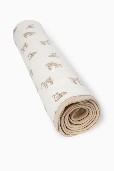 Baby Mädchen - Rehkitz - Baby-Decke - 100 x 80 cm - hellbeige