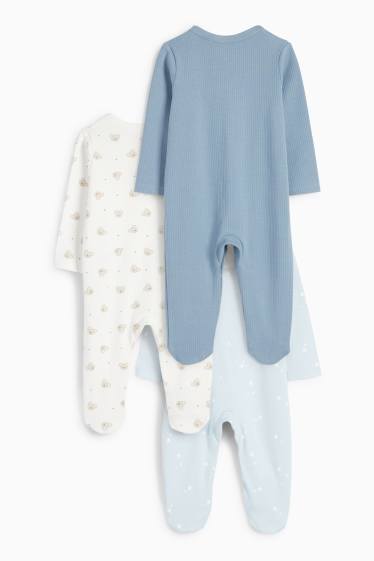 Baby: jongens - Babypyjama - blauw / wit