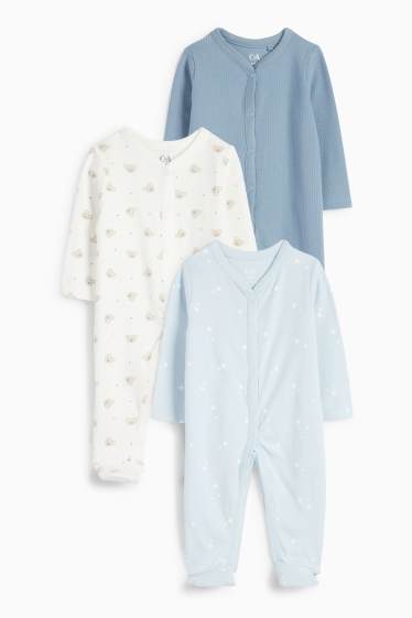 Baby: jongens - Babypyjama - blauw / wit
