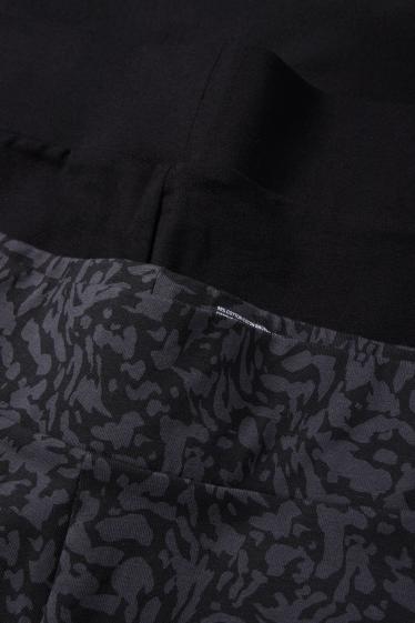 Dames - Set van 2 - basic legging - zwart