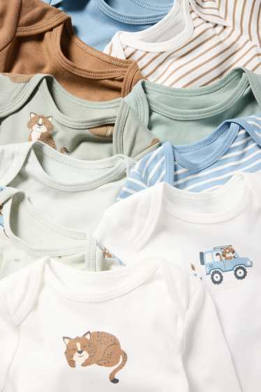 Baby Jungen - Multipack 10er - Luchs - Baby-Body - grün