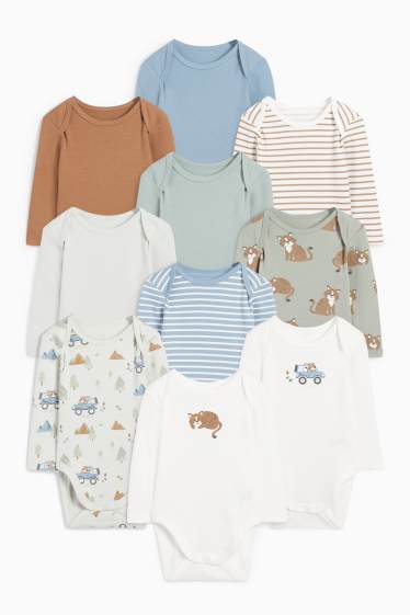 Baby Jungen - Multipack 10er - Luchs - Baby-Body - grün