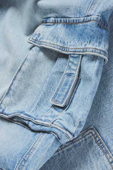 Kinder Mädchen - Cargo Jeans - helljeansblau