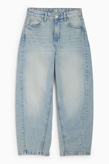 Kinder Mädchen - Balloon Jeans - helljeansblau