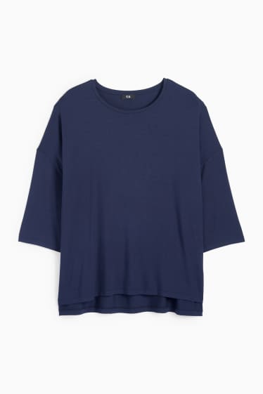 Damen - T-Shirt - Regular Fit - dunkelblau