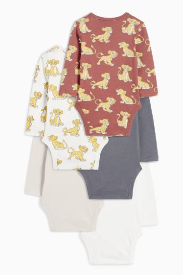 Unisex - Multipack 5er - Der König der Löwen - Baby-Body - weiss