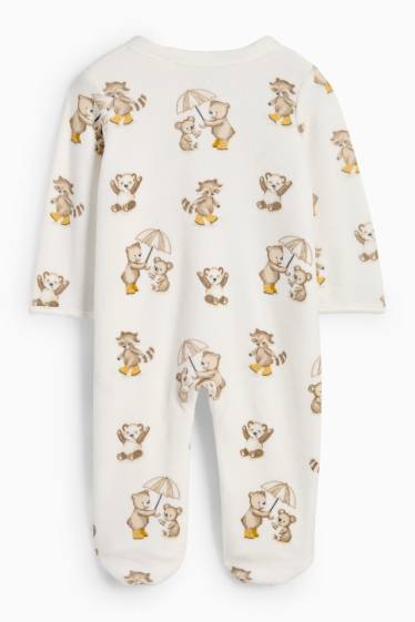 Baby: jongens - Beertje - babypyjama - wit