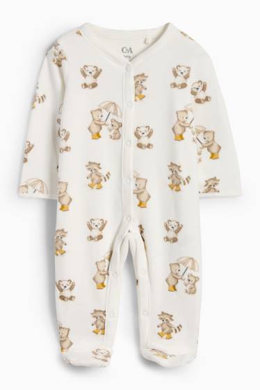 Baby: jongens - Beertje - babypyjama - wit