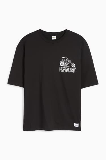 Herren - T-Shirt - Oversized - Peanuts - schwarz