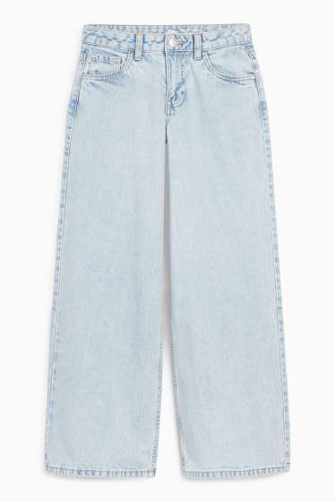 Kinder Mädchen - Baggy Jeans - helljeansblau