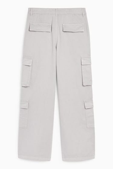 Children Girls - Cargo trousers - light gray