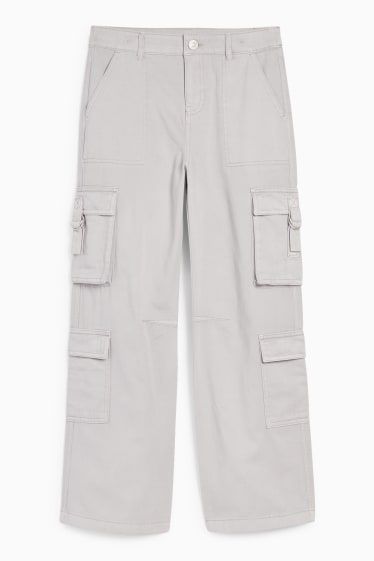 Children Girls - Cargo trousers - light gray