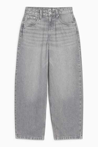 Kinder Mädchen - Balloon Jeans - helljeansgrau