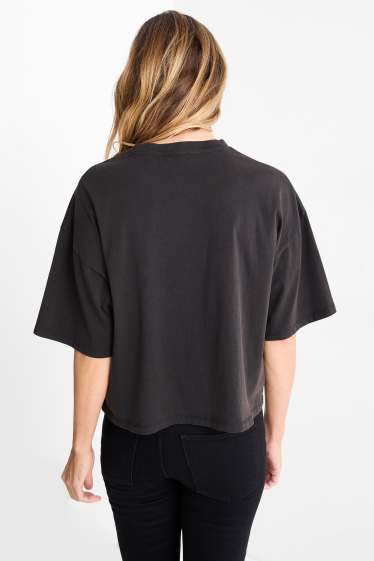 Dámské - Tričko - relaxed fit - tmavošedá