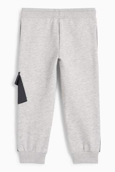 Enfants garçons - Pantalon de jogging cargo - gris clair chiné