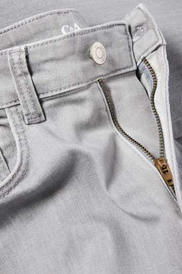 Femei - Straight jeans - talie înaltă - LYCRA® - denim-gri deschis