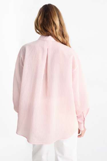 Femmes - Chemisier - à rayures - blanc / rose