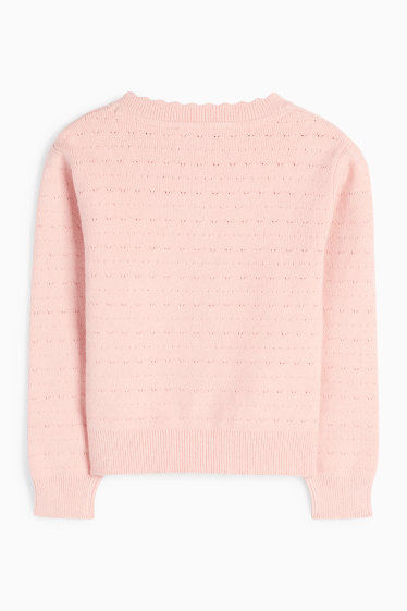 Kinder Mädchen - Strickjacke - rosa
