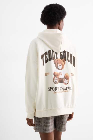Femmes - Ours - sweat à capuche - blanc crème