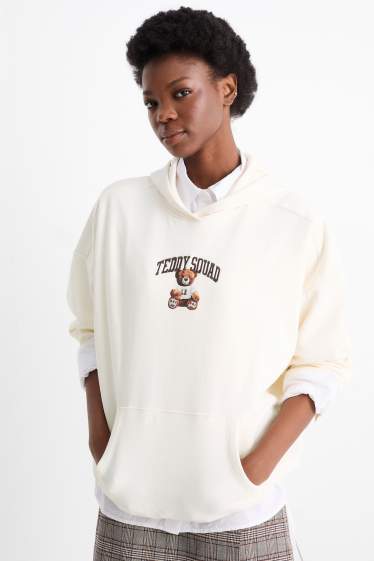 Femmes - Ours - sweat à capuche - blanc crème