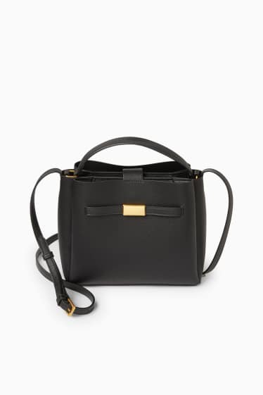 Donna - Borsa a tracolla - similpelle - nero