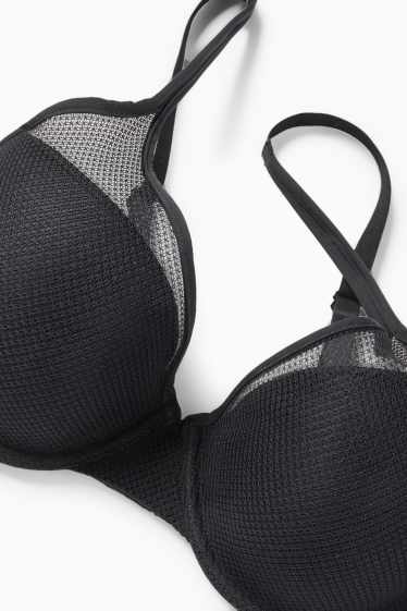 Dames - BH met beugels - PLUNGE - zwart