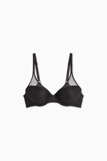 Dames - BH met beugels - PLUNGE - zwart
